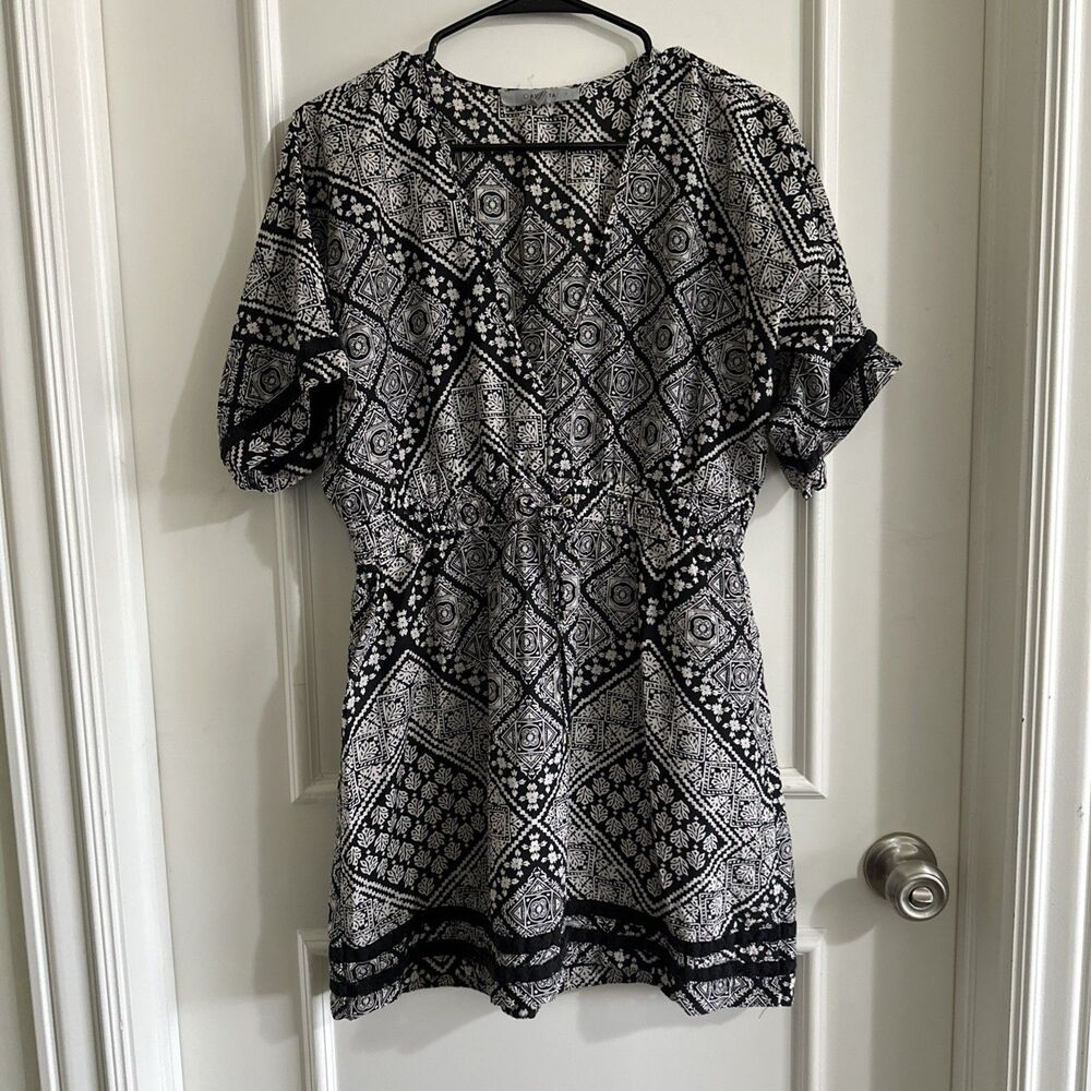 Athleta Bandana Coast To Coast Black Dress Size Small Swim Cover Up